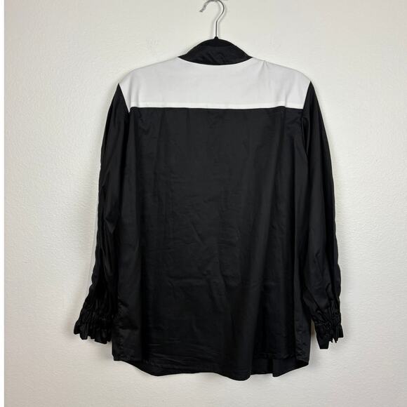 PLANET by Lauren G Layered Cinch Sleeve Sweater Blouse Size 1 US 4-8 - Picture 2 of 7